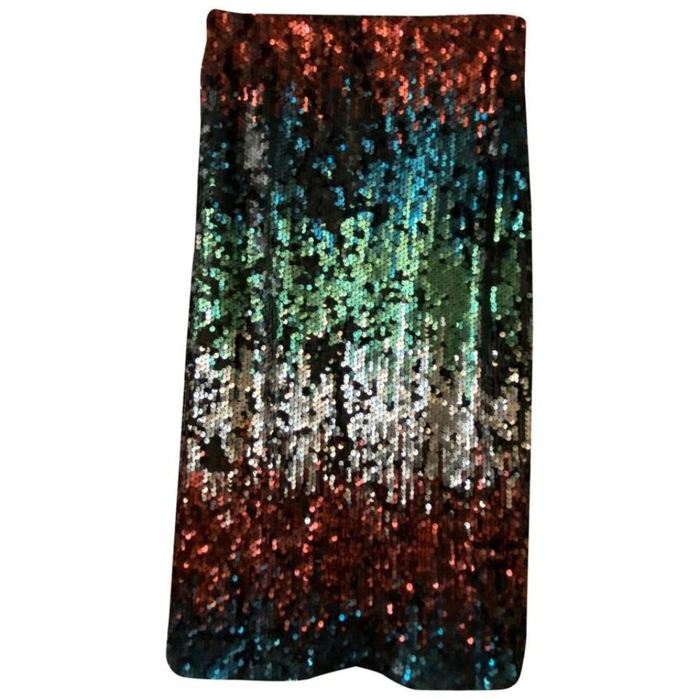 REVE ELASTIC WAIST EMBELLISHED PENCIL SKIRT S